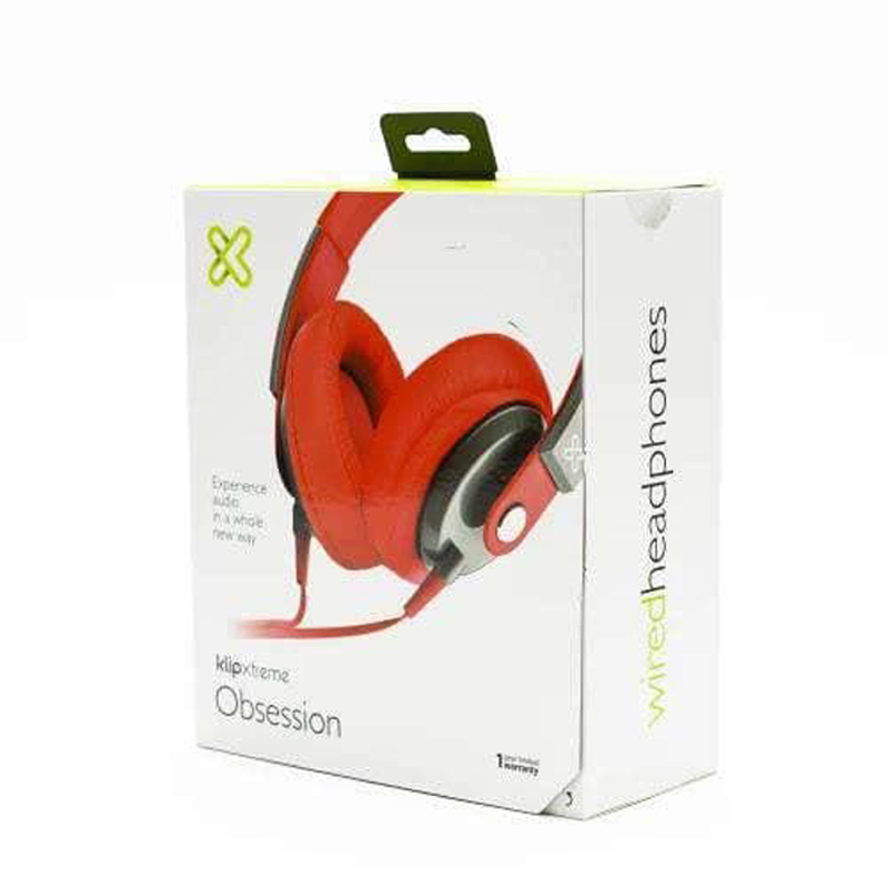AUDIFONOS DIADEMAS PARA PC CELULAR 3.5MM ROJOS KLIP XTREME