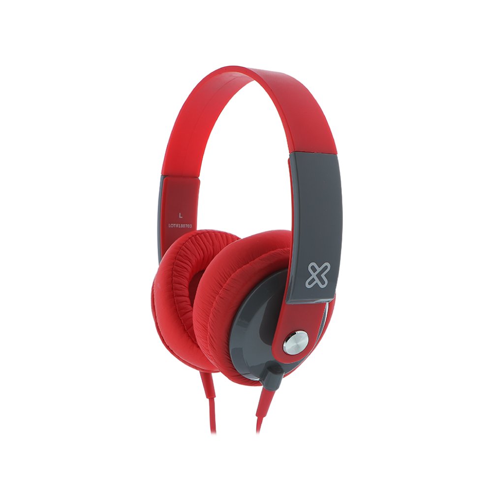 AUDIFONOS DIADEMAS PARA PC CELULAR 3.5MM ROJOS KLIP XTREME