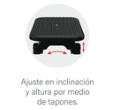 REPOSAPIES EN POLIPROPILENO AJUSTABLE EN ANGULO Y 2 ALTURAS NEGRO