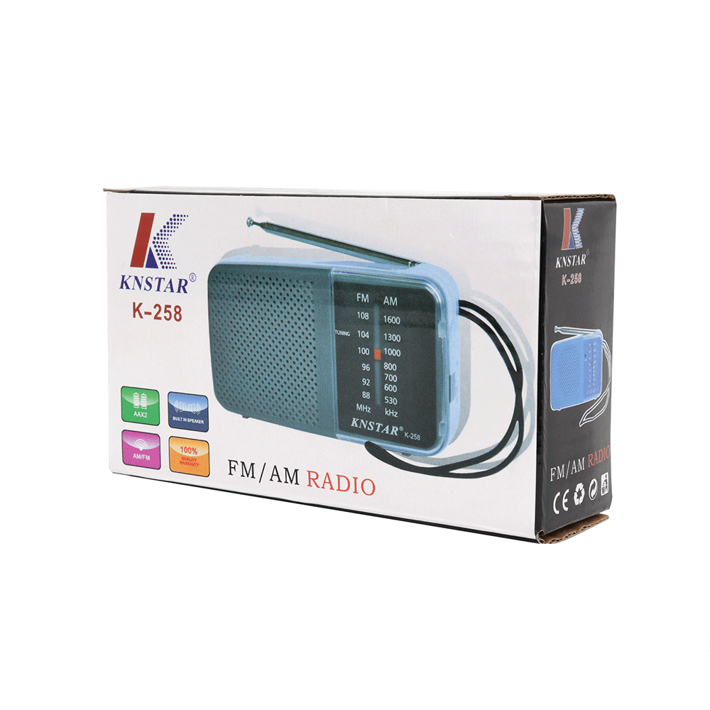 RADIO PORTATIL AM/FM CON ANTENA COMPACTO NEGRO PORTABLE
