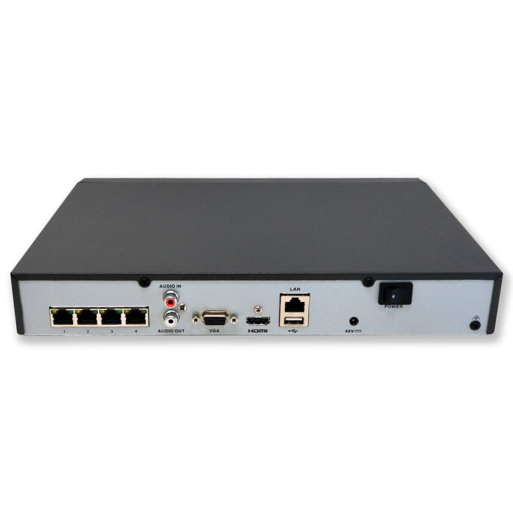 NVR DE 4 CANALES HIKVISION ACUSENSE 8 MEGAPIXEL 4K 4 PUERTOS POE HDMI