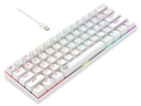 TECLADO MECANICO COMPACTO BLANCO CABLE TIPO C HAVIT 61 TECLAS RGB