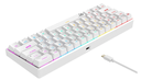 TECLADO MECANICO COMPACTO BLANCO CABLE TIPO C HAVIT 61 TECLAS RGB