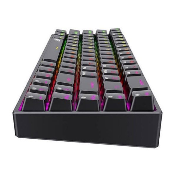 TECLADO MECANICO NEGRO COMPACTO RGB 61 TECLAS ANTIGHOSTING TIPO C