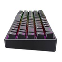 TECLADO MECANICO NEGRO COMPACTO RGB 61 TECLAS ANTIGHOSTING TIPO C