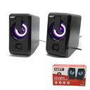 PARLANTE PARA PC RGB USB 6W 2.0 Y PLUG 3.5MM CONTROL VOLUMEN