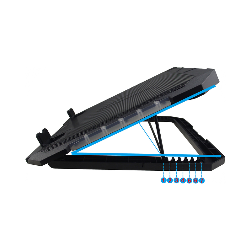BASE REFRIGERANTE GAMER LED 2 COOLER USB CON SOPORTE PARA EL CELULAR