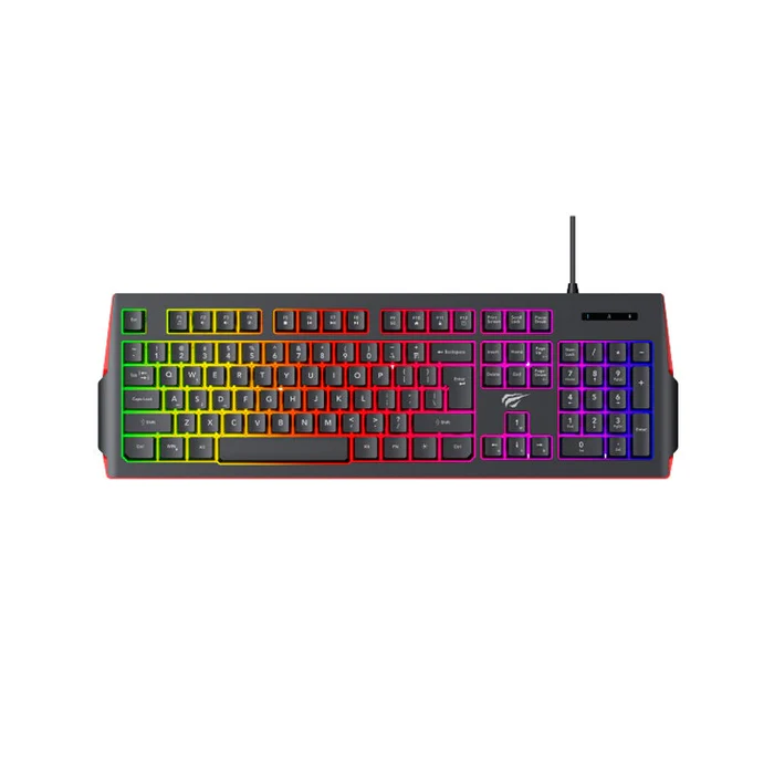 TECLADO GAMER HAVIT MEMBRANA RGB USB NYLON FUNCIONES RAPIDAS