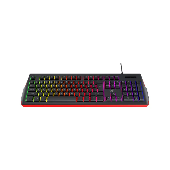 TECLADO GAMER HAVIT MEMBRANA RGB USB NYLON FUNCIONES RAPIDAS