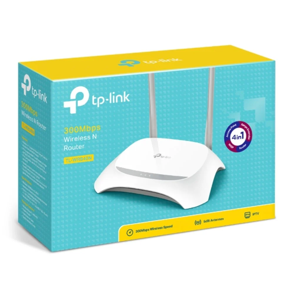 ROUTER INALAMBRICO TP-LINK 300MBPS 4 PUERTOS DE RED 10/100 2 ANTENAS 2.4GHZ