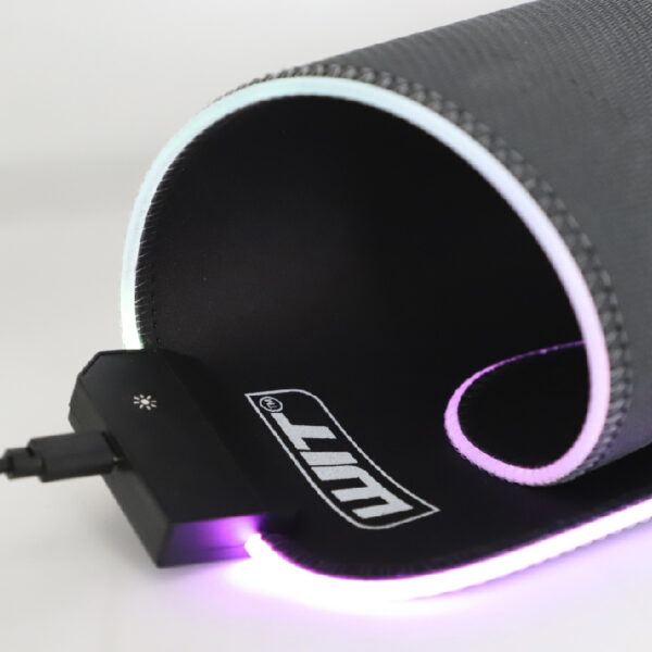 PAD MOUSE GAMING LED NEGRO ANTIDESLIZANTE 35X25