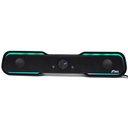 PARLANTE GAMER 10W HI-FI RGB USB 3.5MM NEGROS PARA PC