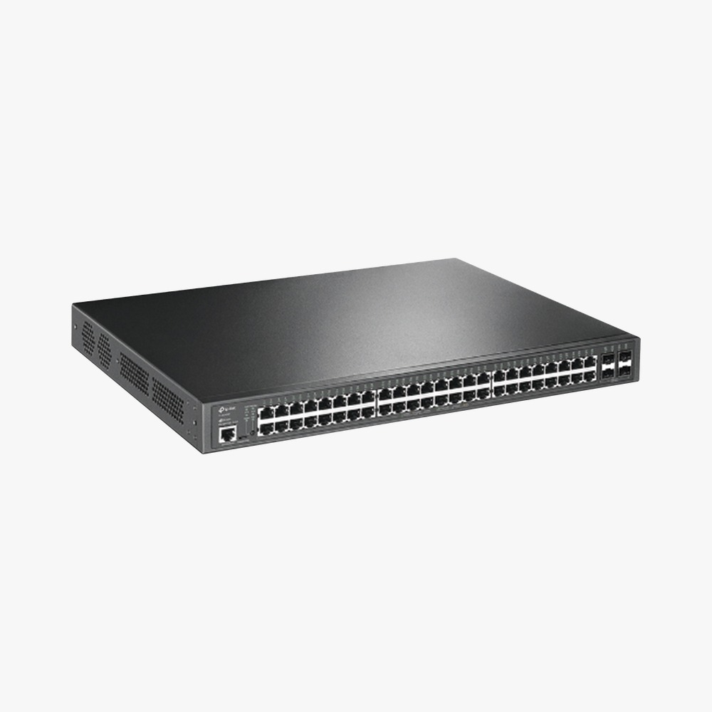 SWITCH TPLINK ADMINISTRABLE 48 PUERTOS POE RJ45 10/100/1000 Mbps L2++ 4 PUERTOS SFP 384W