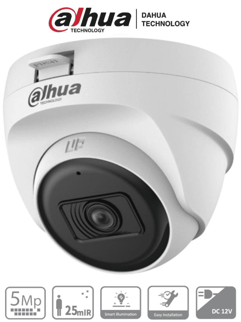 CAMARA DE SEGURIDAD DOMO DE 5 MEGAPIXELES DAHUA 2.8MM 25M CON AUDIO