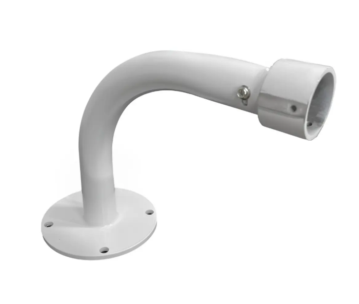 BRAZO SOPORTE CURVO 20VM CON BUJE PARA PTZ BLANCO METALICO