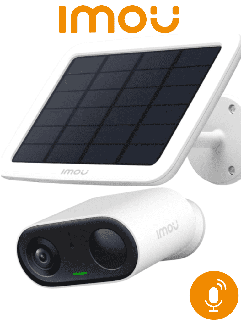 CAMARA DE SEGURIDAD SOLAR BATERIA + PANEL SOLAR 3 MEGAPIXELES 2.8MM AUDIO PIR