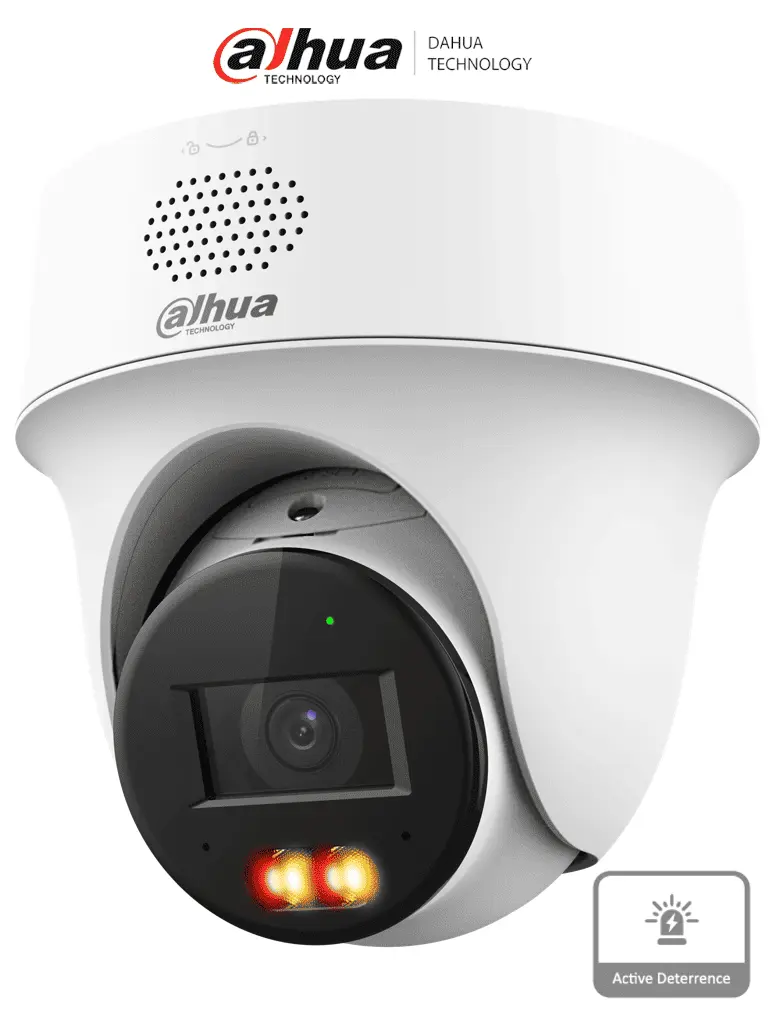 CAMARA DE SEGURIDAD DOMO IP 2MP FULL COLOR 30M PTZ DISUACION ACTIVA 