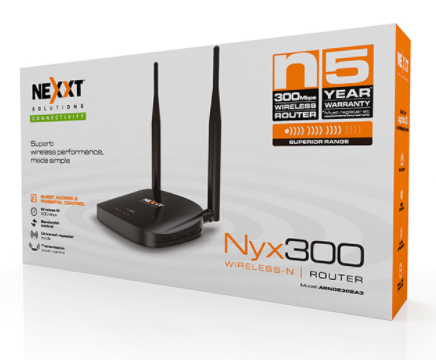 [NYX300] ROUTER INALAMBRICO NEXXT 300MPS 2 ANTENAS