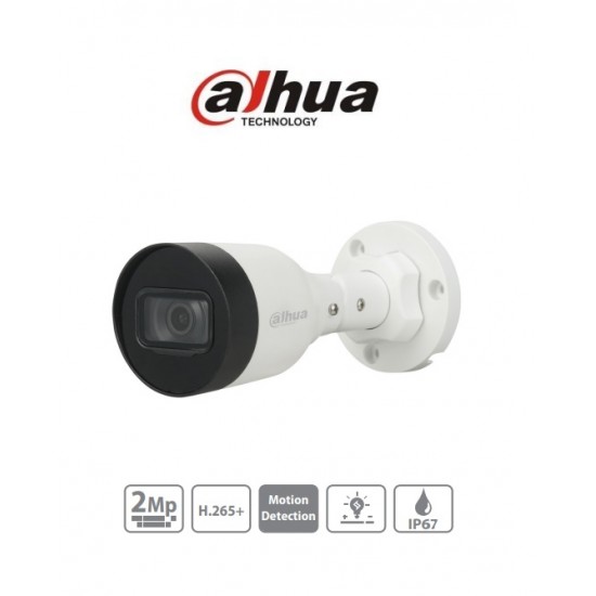 CAMARA IP BALA SEMIMETALICA 1/2,7" CMOS 2MP@30FPS LENTE 2,8MM FOV 84° DWDR IR 30M H.265+ POE IP67