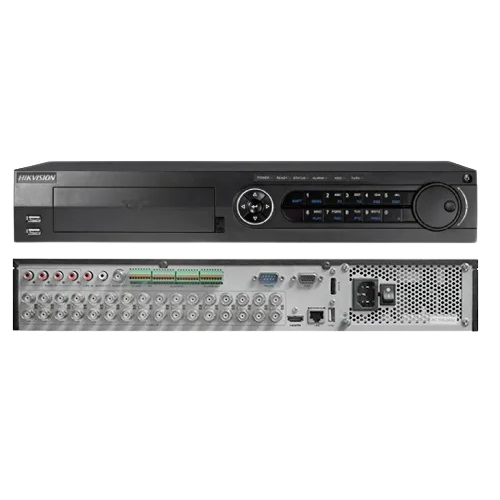 DVR 32CH TURBO 8MP 4BAHIA/10TB H.265+ ANALITICAS HDMI 4K METAL HIKVISION
