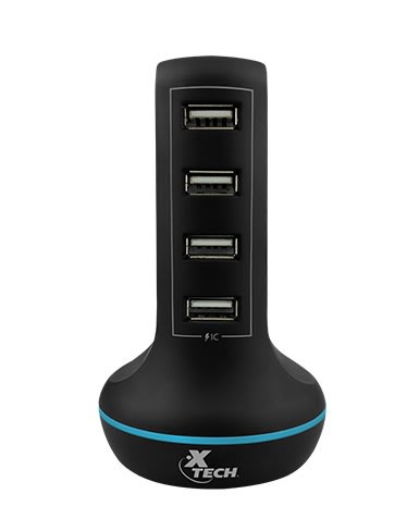 ESTACION DE 4 PUESTOS USB DE CARGA XTECH