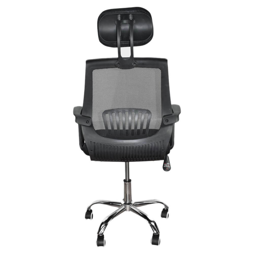 SILLA ERGONOMICA OPERA CON CABECERO EN MALLA ERGONOMICA NEGRA