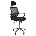 SILLA ERGONOMICA OPERA CON CABECERO EN MALLA ERGONOMICA NEGRA