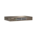 SWITCH ETHERNET 16 PUERTOS 10/100/1000 MBPS METAL PROTECCION 6KV PARA MONTAJE EN RACK