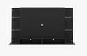 PANEL TV BRAGA 60 PULGADAS CON REPISAS DE VIDRIO NEGRO