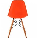SILLA EAMES TRADICINAL CON PATAS DE MADERA - NARANJA