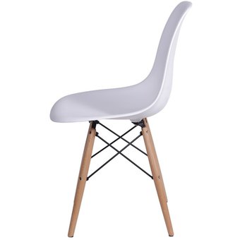 SILLA EAMES TRADICIONAL CON PATAS EN MADERA - BLANCA