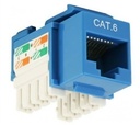 JACK CAT 6 RJ45 COLOR AZUL NO BLINDADOS PARA CABLEADO ESTRUCTURADO