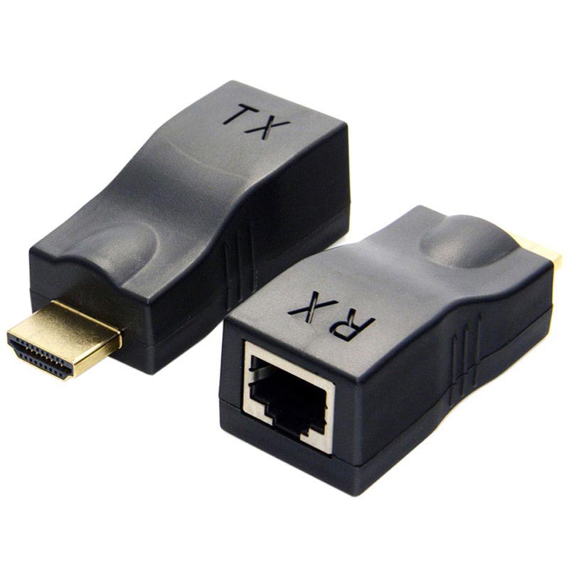 ADAPTADOR EXTENSOR ACTIVO HDMI POR CABLE RED UTP 30 METROS