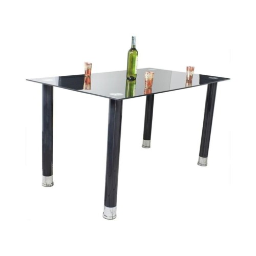 MESA TALAVERA EN VIDRIO NEGRO 140 CM