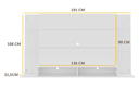 PANEL DE TV PARAÍSO HASTA 60 PULGADAS COLOR BLANCO