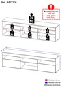 RACK GABINETE PARA TV PARIS DE 65 PULGADAS COLOR BLANCO