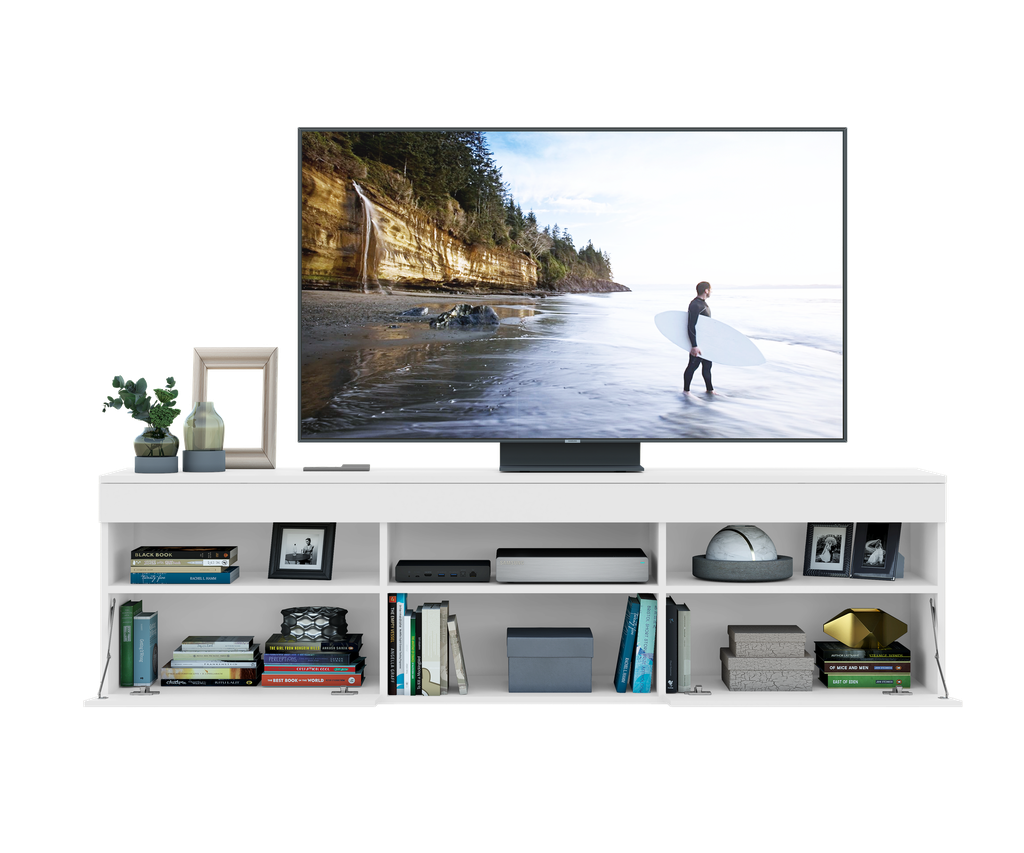 RACK GABINETE PARA TV PARIS DE 65 PULGADAS COLOR BLANCO