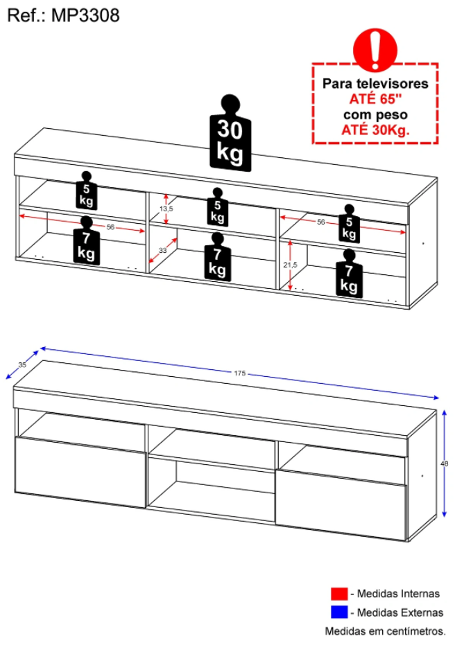 RACK GABINETE PARA TV PARIS DE 65 PULGADAS COLOR RUSTICO