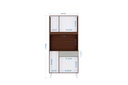 ALACENA MUEBLE AUXILIAR COCINA CASSIA 6 PUERTAS COLOR CAPUCHINO