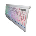 TECLADO MULTIMEDIA GAMER USB RGB BLANCO SPACE JYR TMJR-025