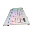 TECLADO MULTIMEDIA GAMER USB RGB BLANCO SPACE JYR TMJR-025