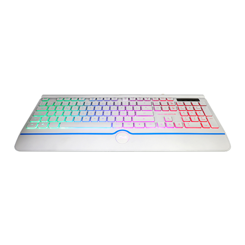 TECLADO MULTIMEDIA GAMER USB RGB BLANCO SPACE JYR TMJR-025