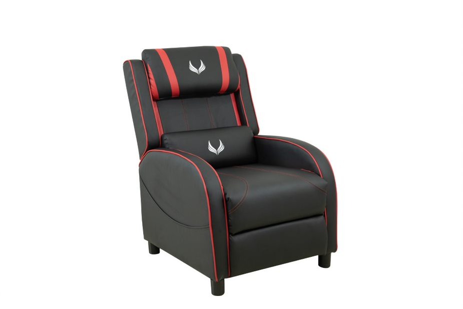 SILLA GAMER SILLÓN KRATOS RECLINABLE PARA OFICINA 2 COJINES CUERO