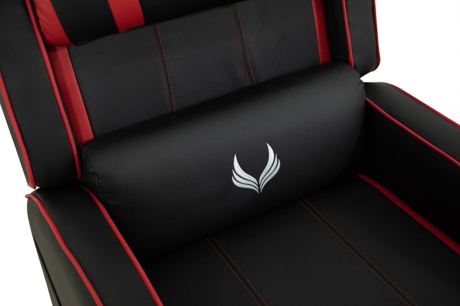 SILLA GAMER SILLÓN KRATOS RECLINABLE PARA OFICINA 2 COJINES CUERO