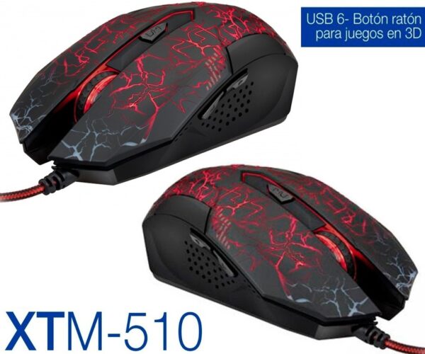 MOUSE GAMER XTECH 6 BOTONES RETROILUMINADO