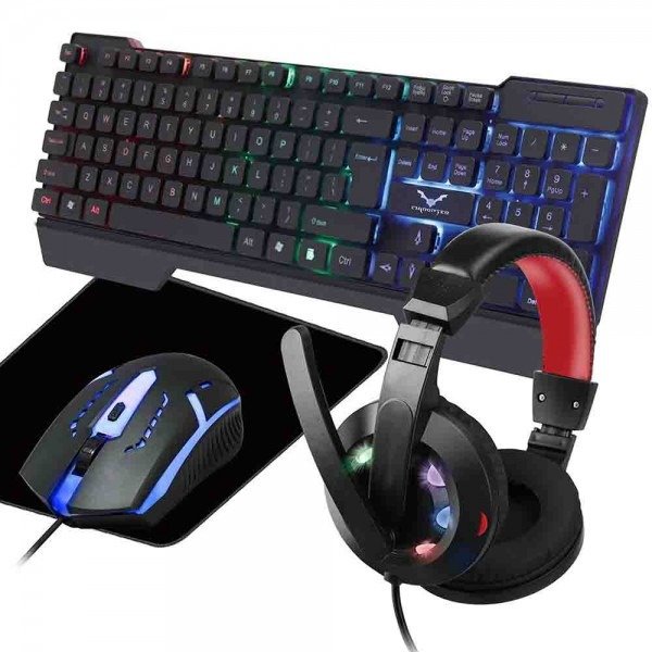 COMBO GAMER DIADEMA, TECLADO, PAD MOUSE  Y MOUSE WESDAR