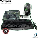 COMBO GAMER TECLADO MOUSE PAD MOUSE Y DIADEMA GAMER