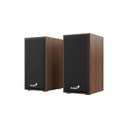 PARLANTES GENIUS SP - HF180 MADERA 6 WATTS 3.5 MM USB CAFE