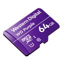 MICROSD WESTER DIGITAL PURPLE CLASE 10 64GB PARA VIDEOVIGILANCIA