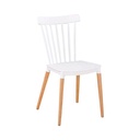 SILLA RESTAURANTE BLANCA ATENAS PATAS MADERA